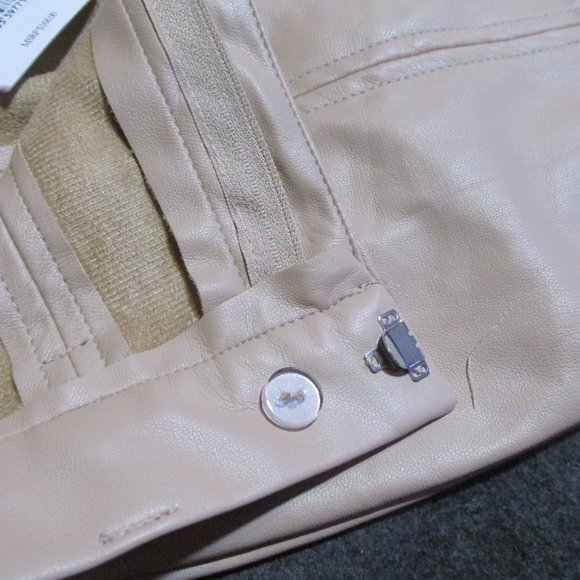 NWT Jason Wu tan vegan leather skinny pants size XS - Picture 7 of 15